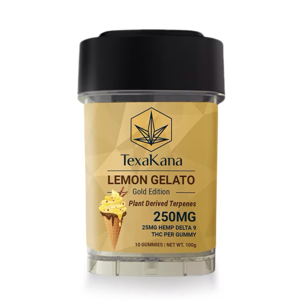 TEXAKANA GOLD EDITION 250MG THC GUMMIES 10CT / Lemon Gelato - SATIVA